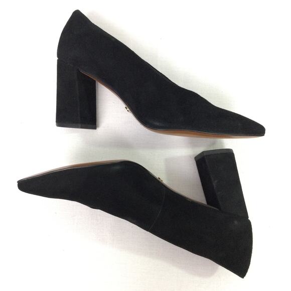 Michael Michael Kors Suede Pointed Toe Chunky Block Heel Slip On Shoe Size 6M - Picture 9 of 13